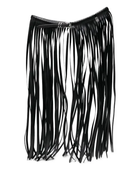 Déhanche حزام جلد بشراشيب