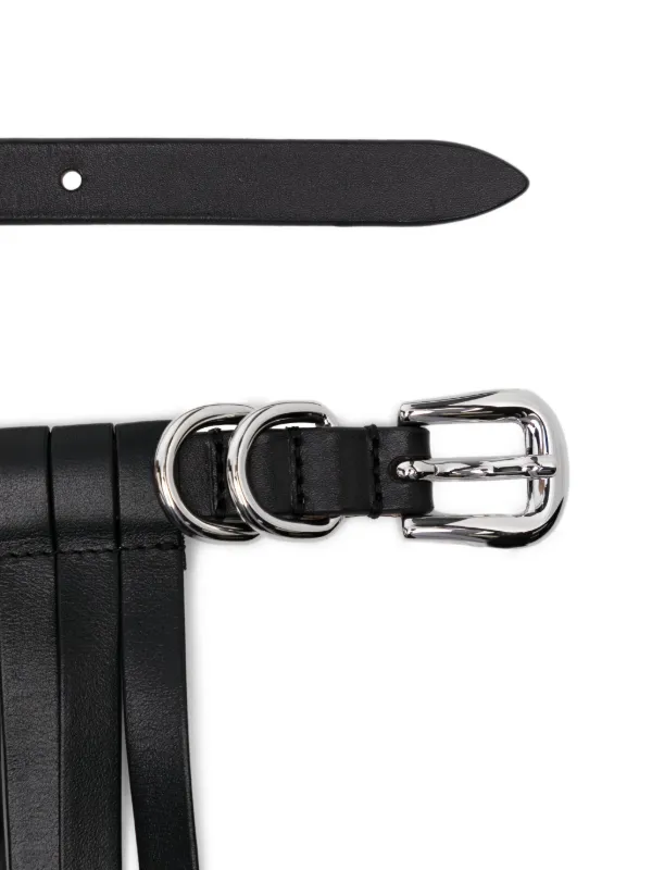 Déhanche Fringe Leather Belt Black FARFETCH IN