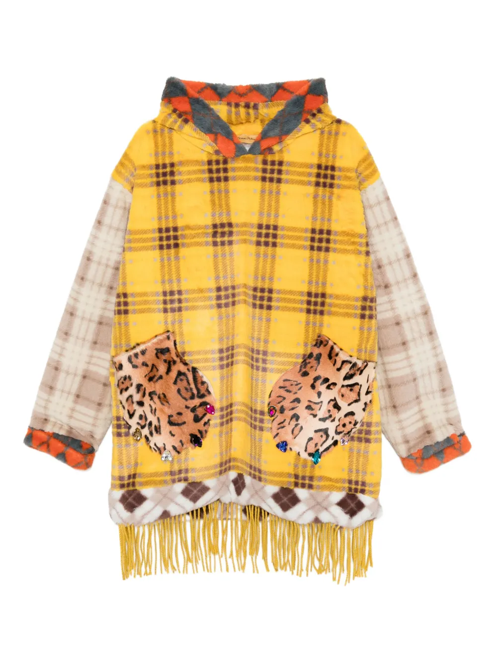 PENULTIMATE checked hoodie | Yellow | Image 1