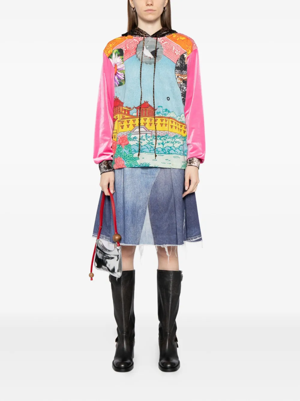 Penultimate Graphic-print Hoodie In Multi