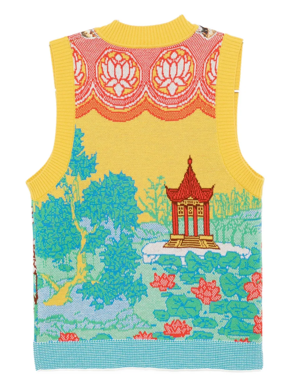 Penultimate Graphic-print Vest In Blue