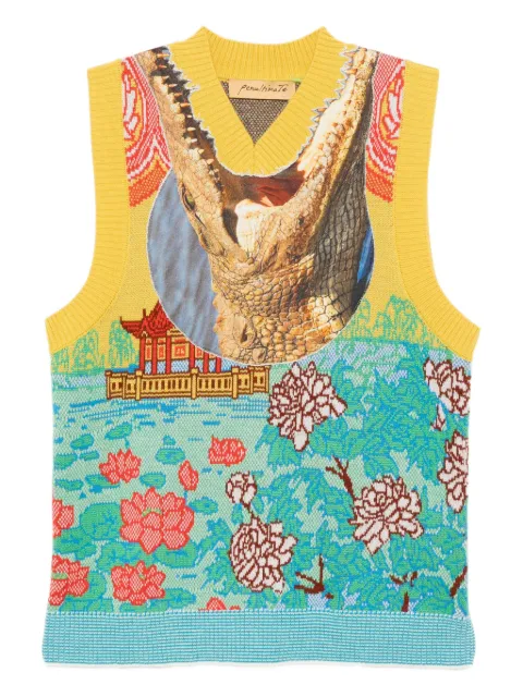 PENULTIMATE graphic-print vest