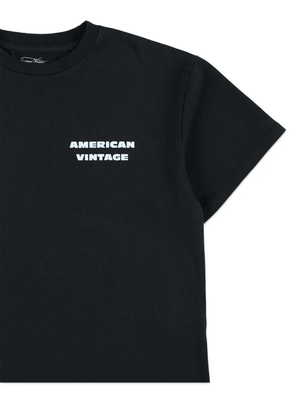 American Vintage Kids T-shirt met logoprint Zwart
