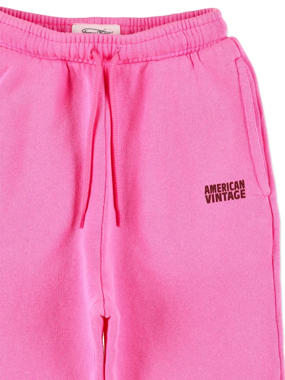 American Vintage Kids Trainingspak met geborduurd logo en trekkoord Roze