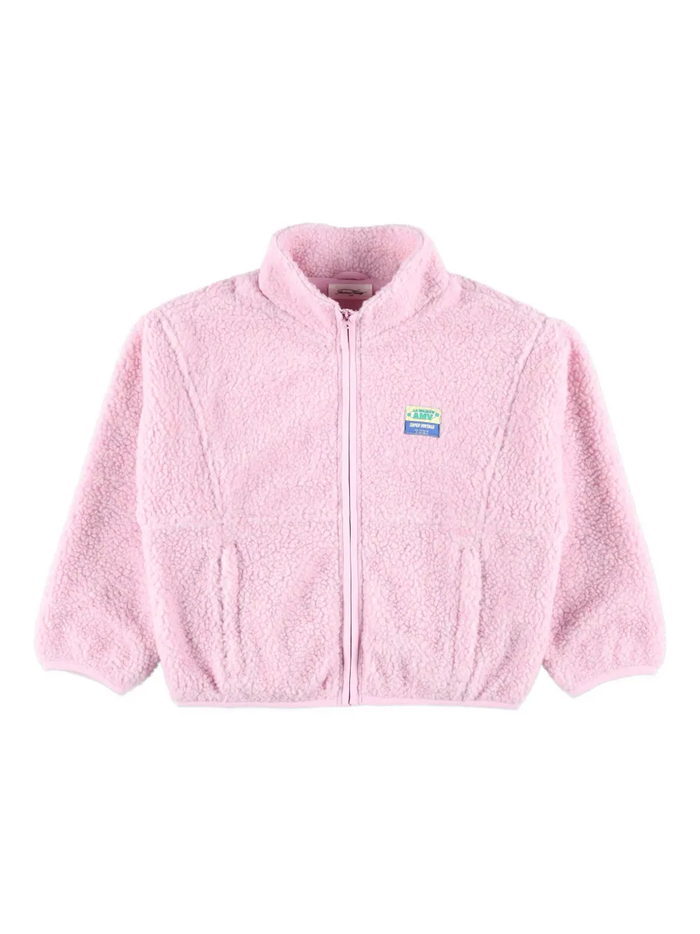 American Vintage Kids pile zip-up jacket | Pink | Image 1