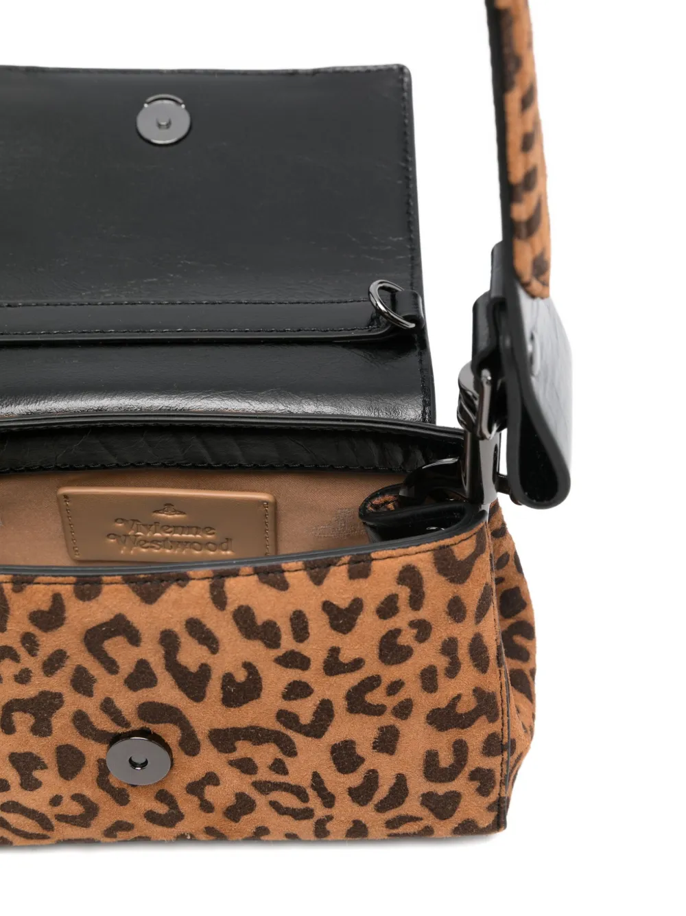 Vivienne Westwood Linda Orb-embellished Leopard-print Tote Bag In Brown