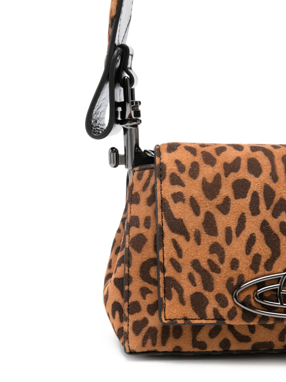 Vivienne Westwood Linda Orb-embellished Leopard-print Tote Bag In Brown