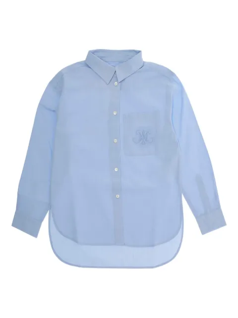 MAX&Co. Kids logo embroidered-pocket shirt
