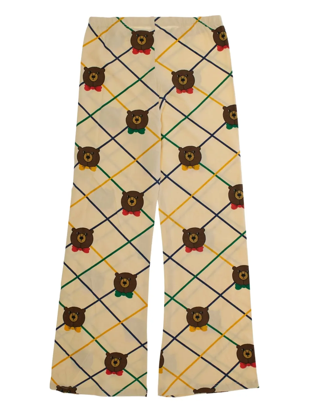 Mini Rodini bear-check flared trousers | Boys Casual Trousers | Image 2