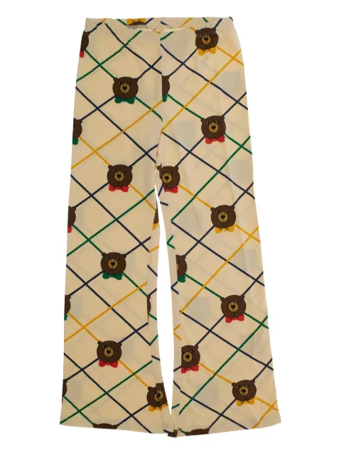 Mini Rodini bear-check flared trousers