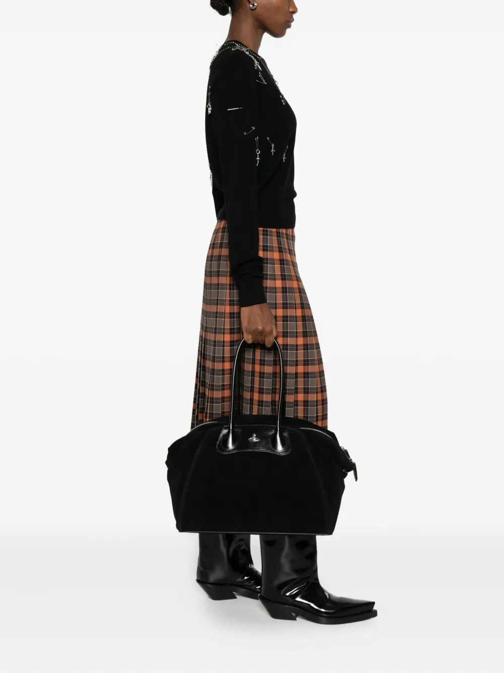 Vivienne Westwood curved-top tote bag - Zwart