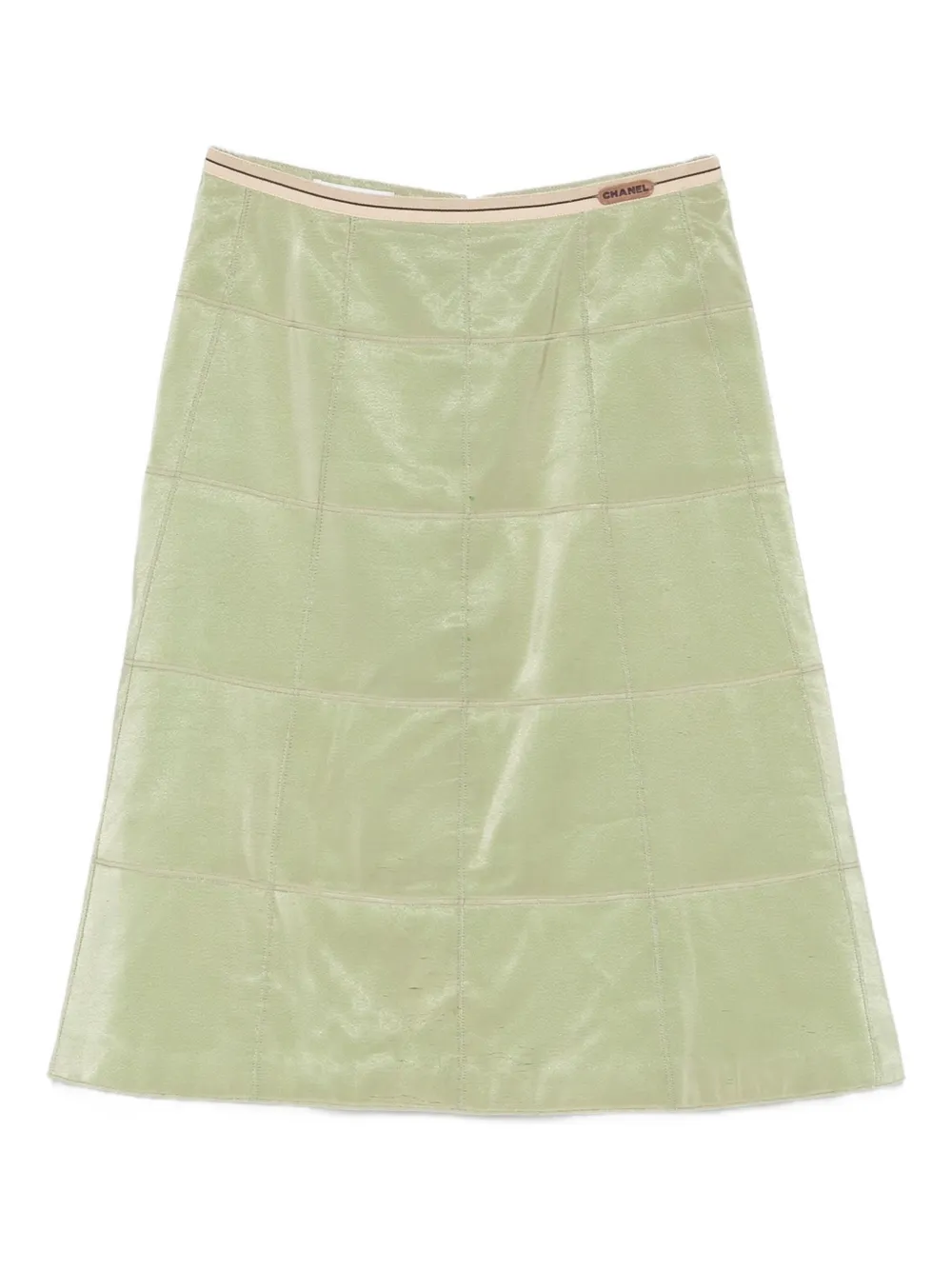 CHANEL Pre-Owned 2000s gesteppter Midirock | Schwarz | Image 1