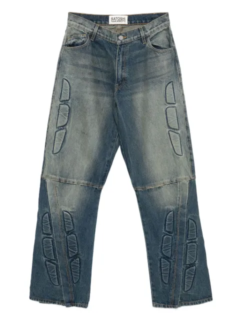 SATOSHI NAKAMOTO panelled jeans 