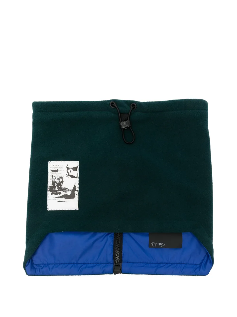 GR10K zip-up neck warmer | Green | Image 1