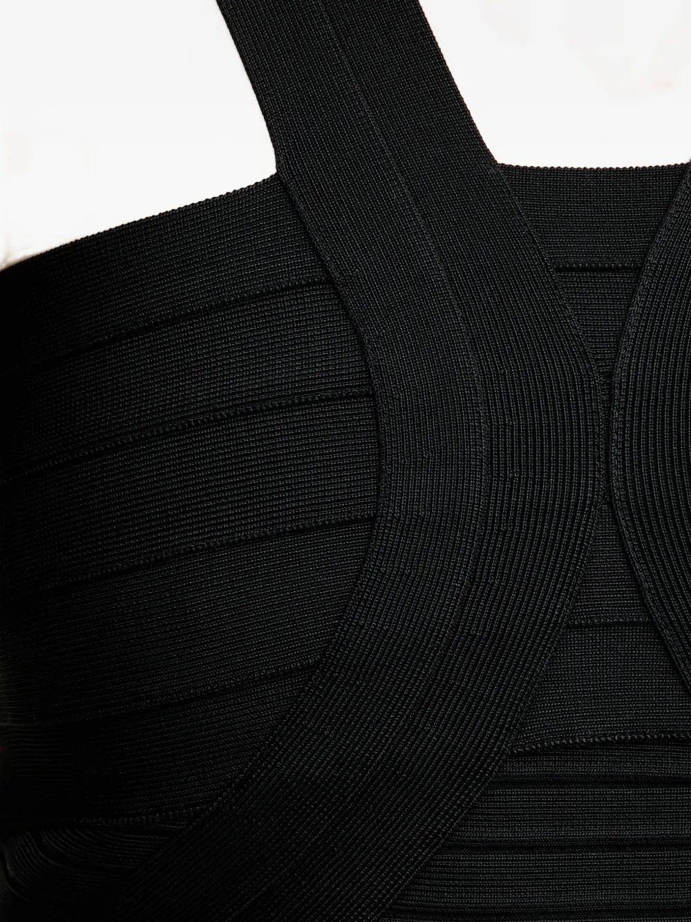 Hervé Léger Elise mini-jurk met gekruist detail Zwart