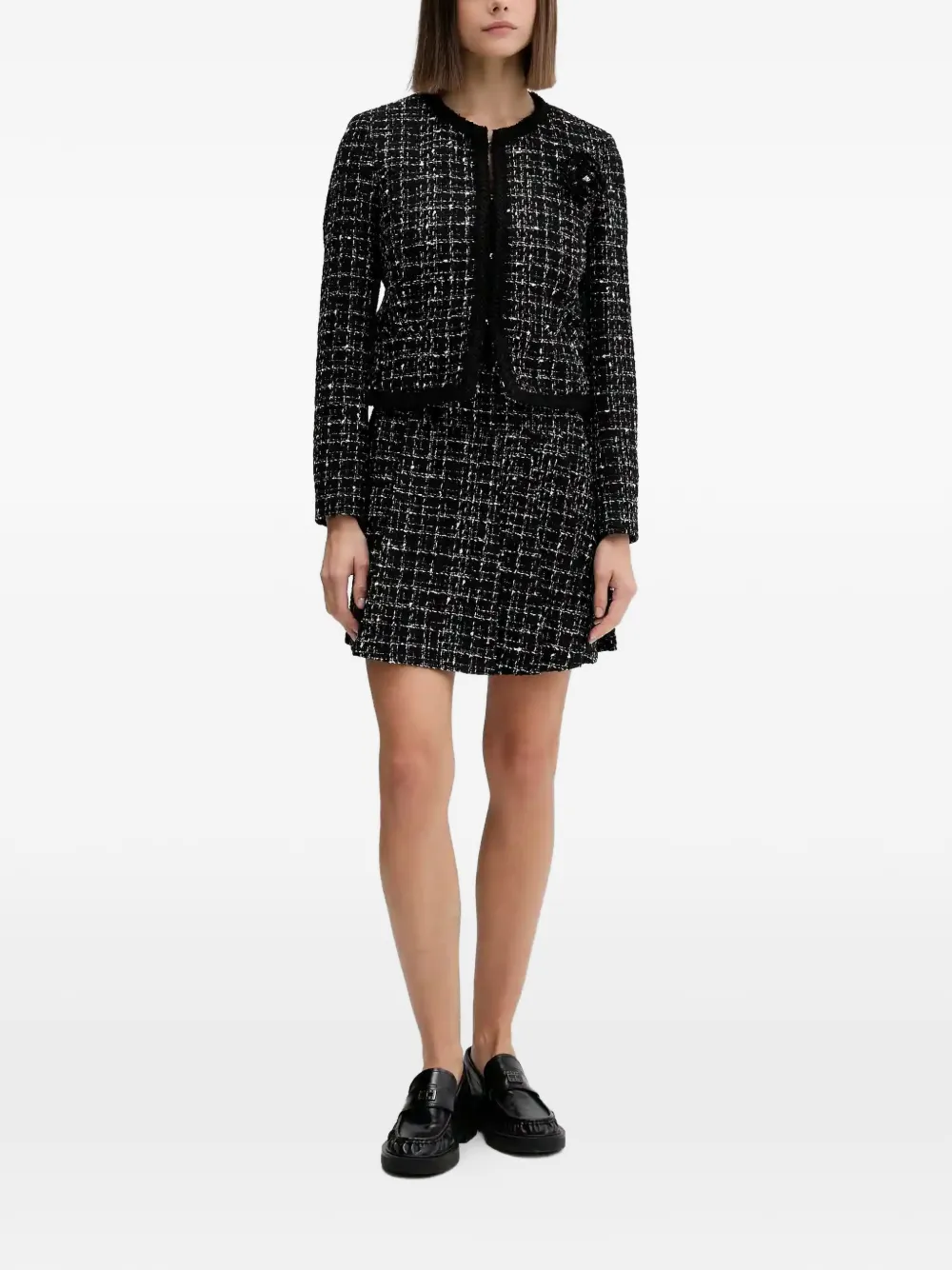 HUGO tweed mini skirt | Black | Image 1