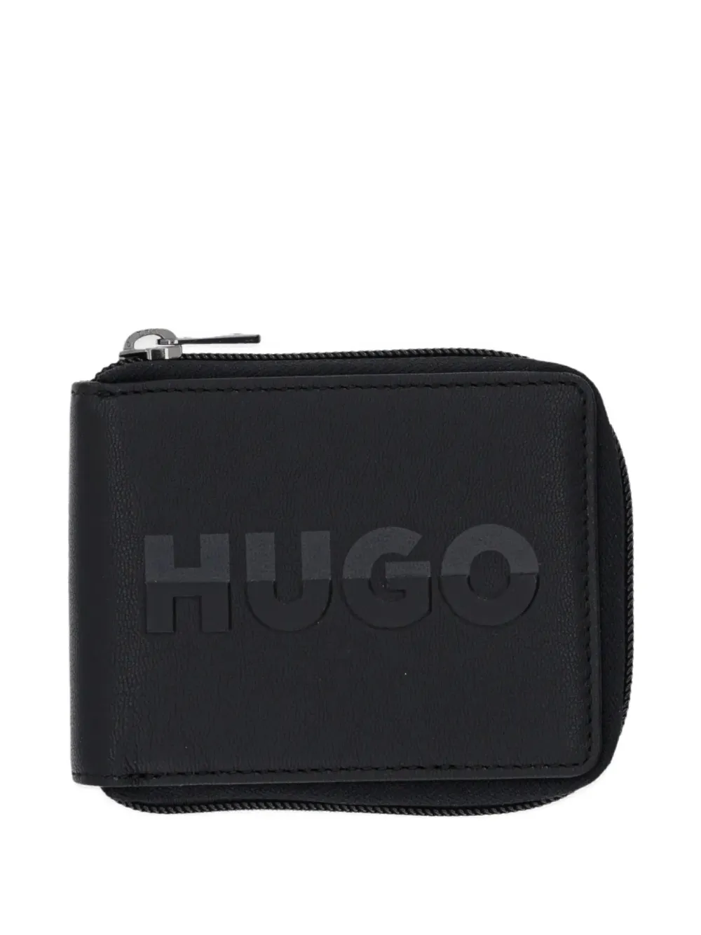 Hugo Boss Logo-embossed Wallet In Black
