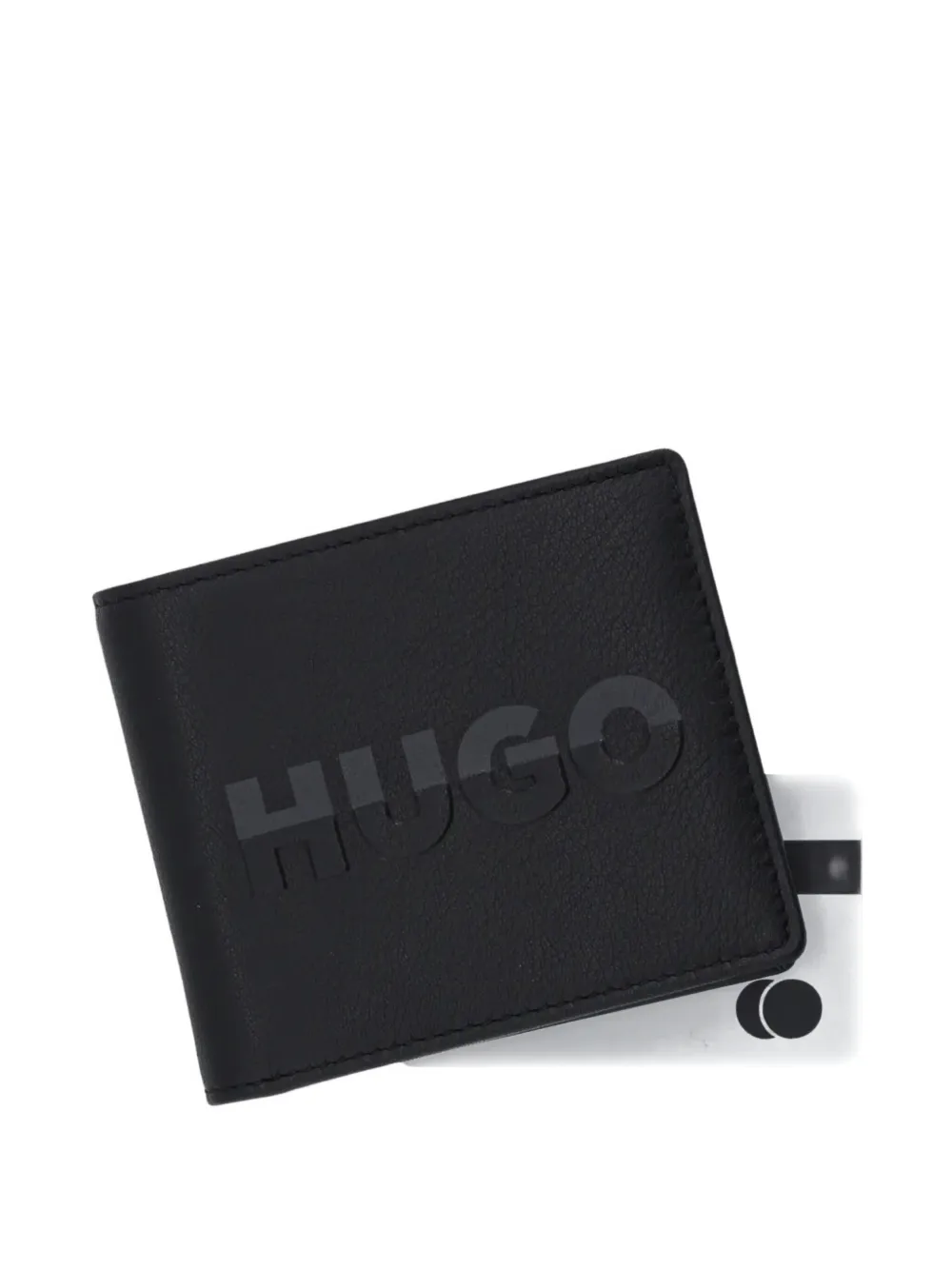 Hugo Boss Logo-embossed Cardholder In Black