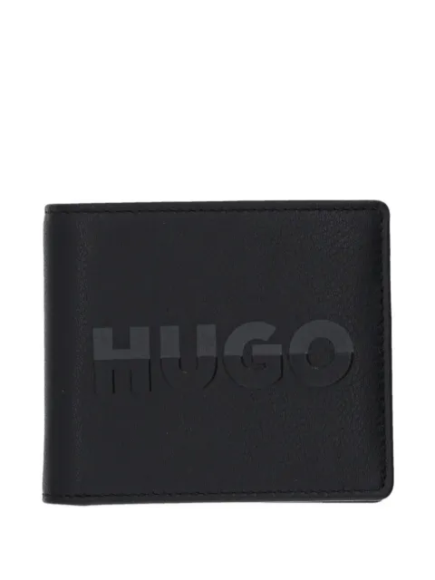HUGO logo-embossed cardholder
