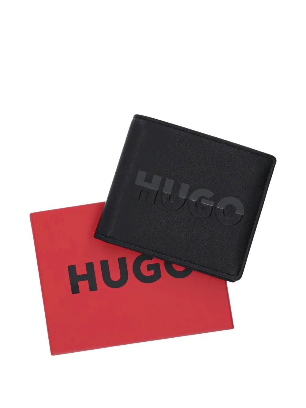Hugo Boss Logo-embossed Cardholder In Black