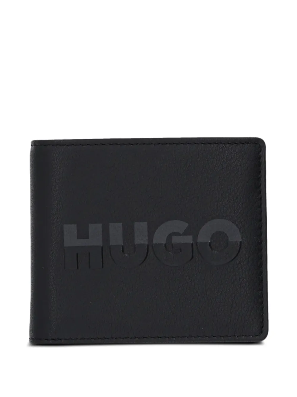 HUGO logo-embossed cardholder | Black | Image 1