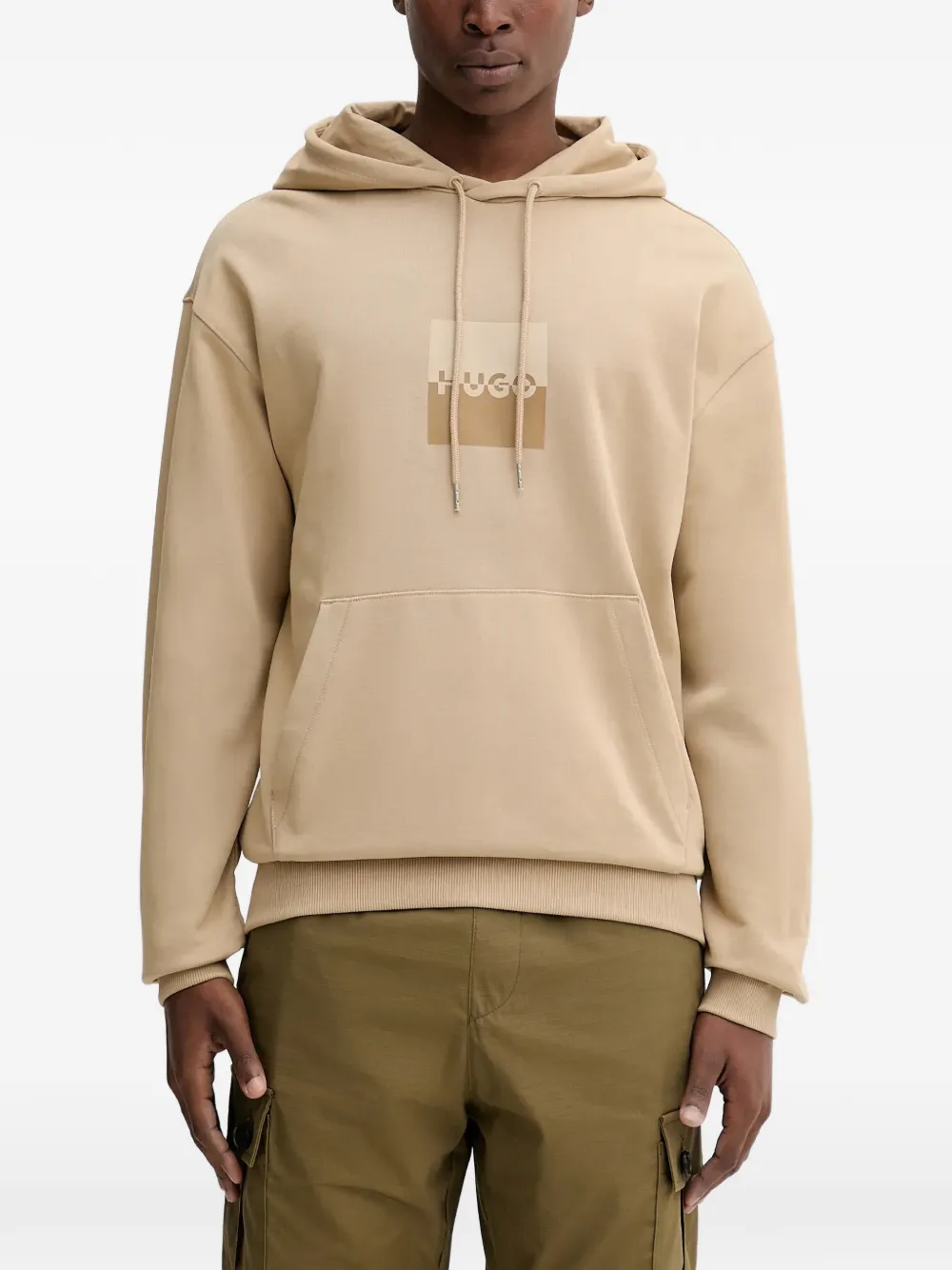 HUGO logo-print hoodie | neutro | Image 1