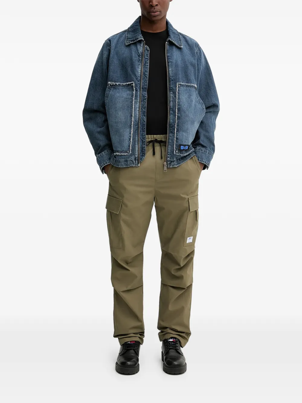 HUGO zip frayed jacket | azul | Image 1