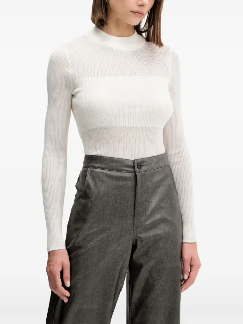 HUGO ribbed mock-neck top