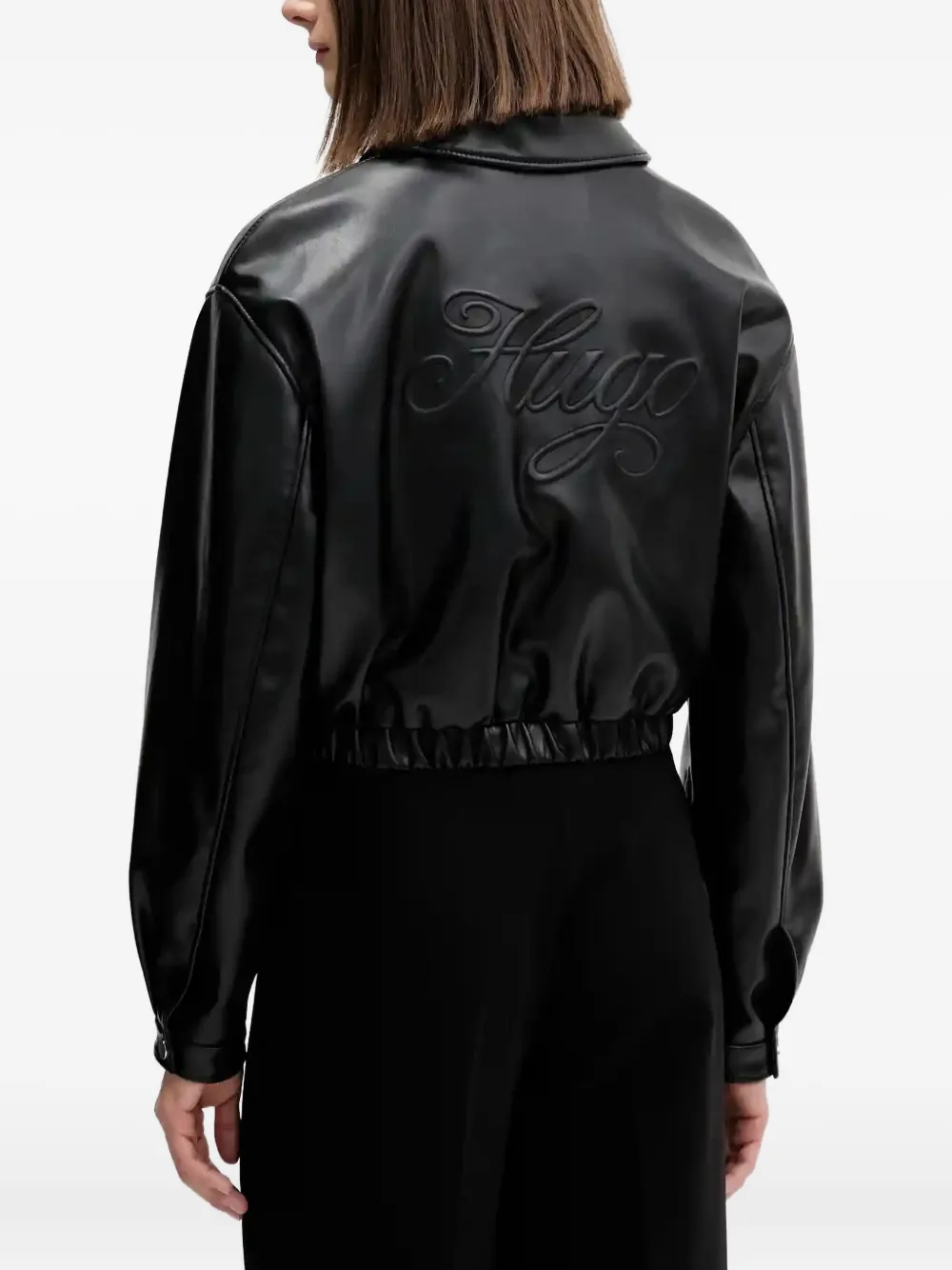 HUGO Autene jack met rits Zwart