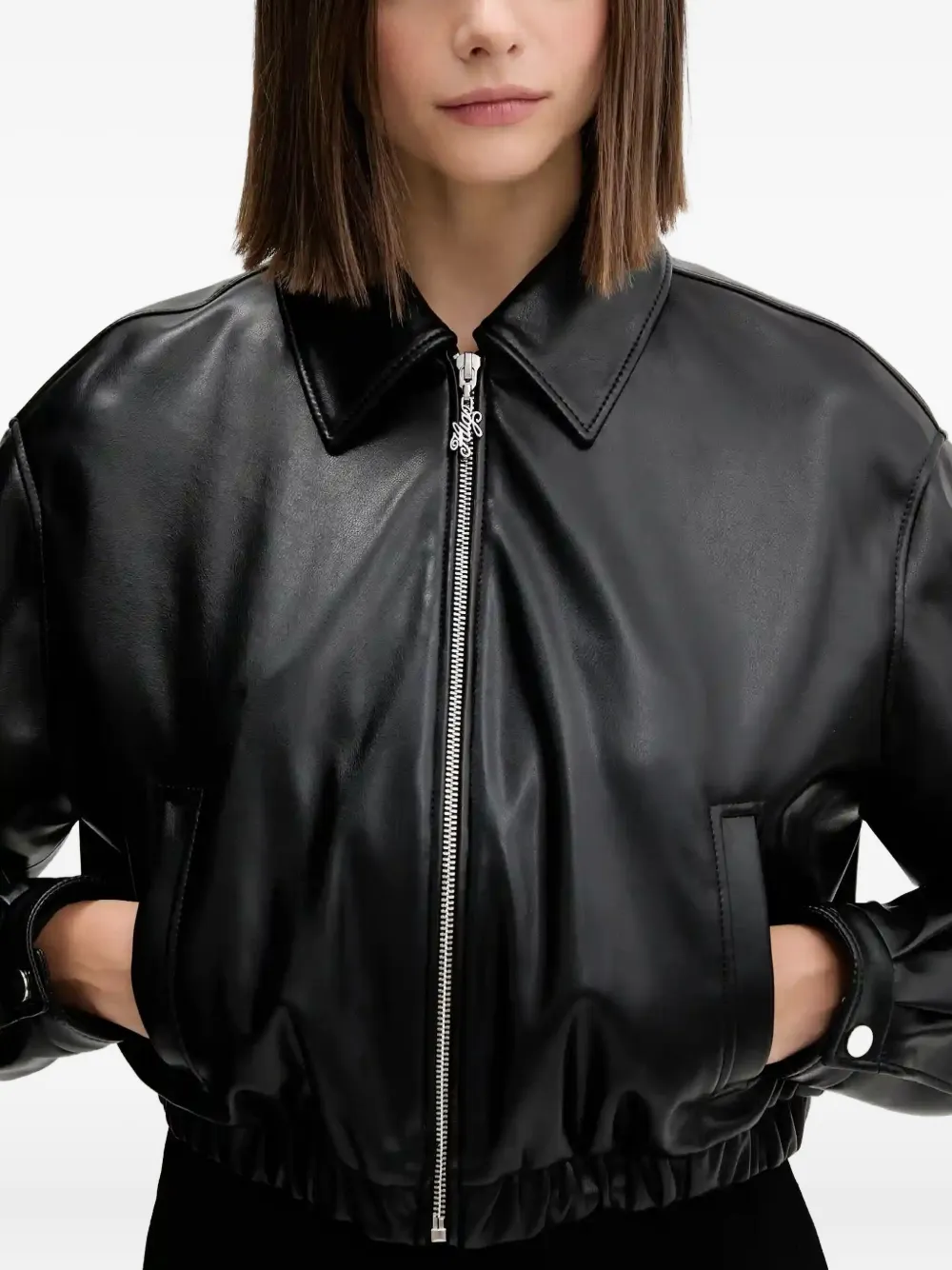 HUGO Autene jack met rits Zwart