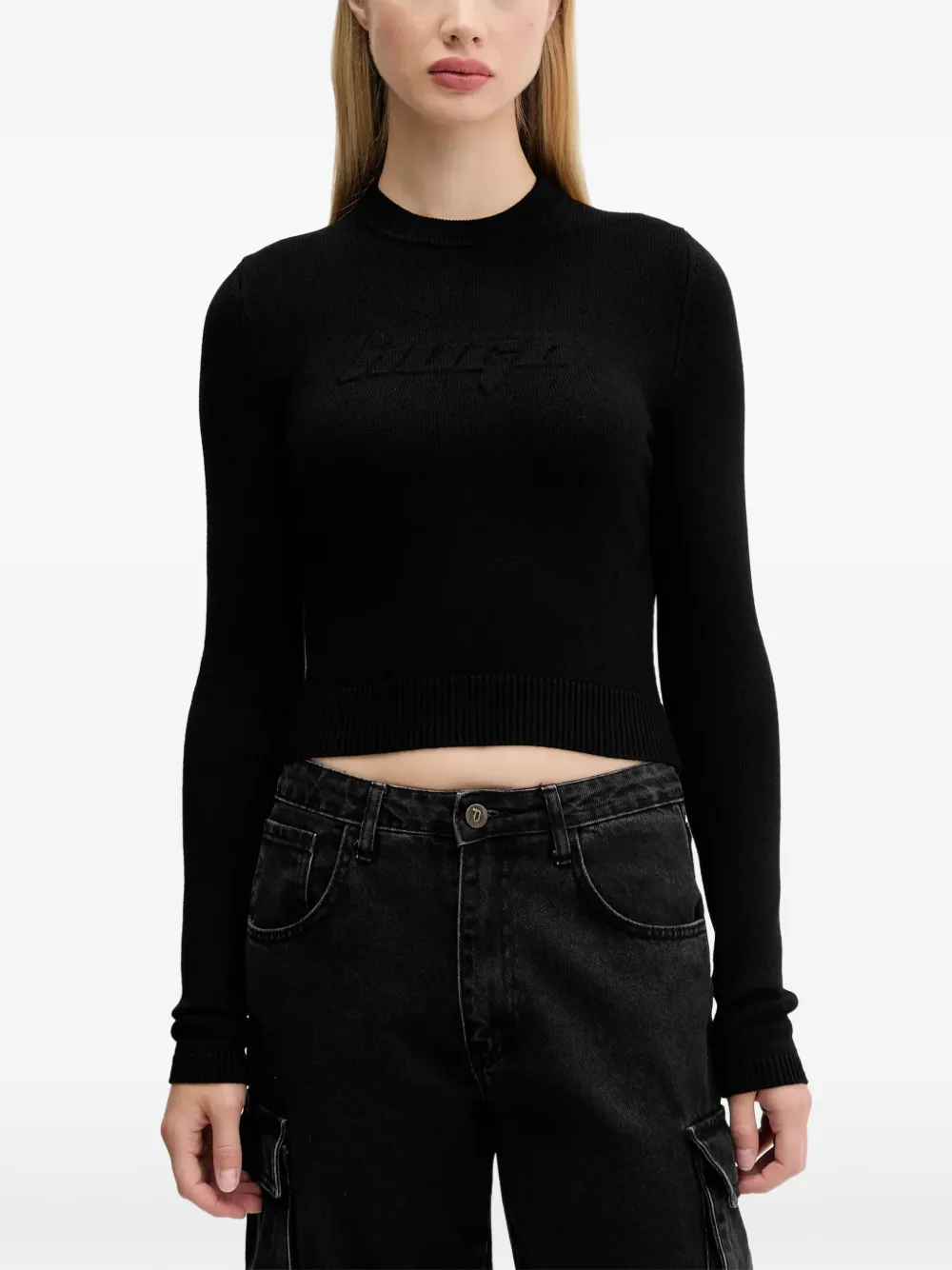 HUGO logo detail top | Black | Image 1