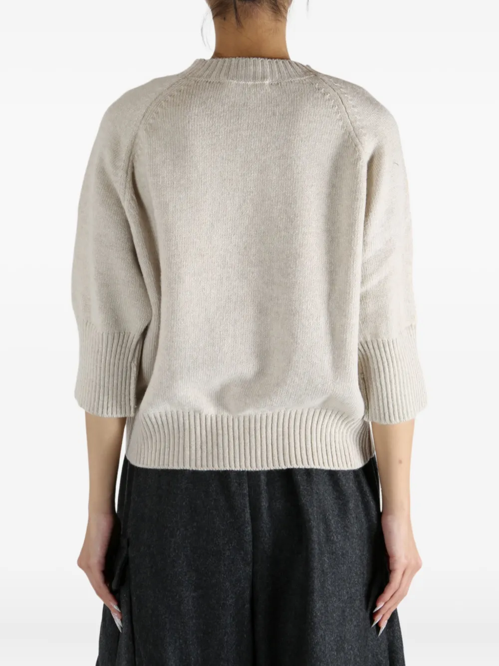 Margaret Howell Raglan-sleeve Wool Sweater In Neutral