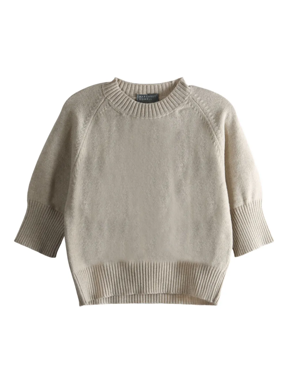 Margaret Howell Raglan-sleeve Wool Sweater In Neutral