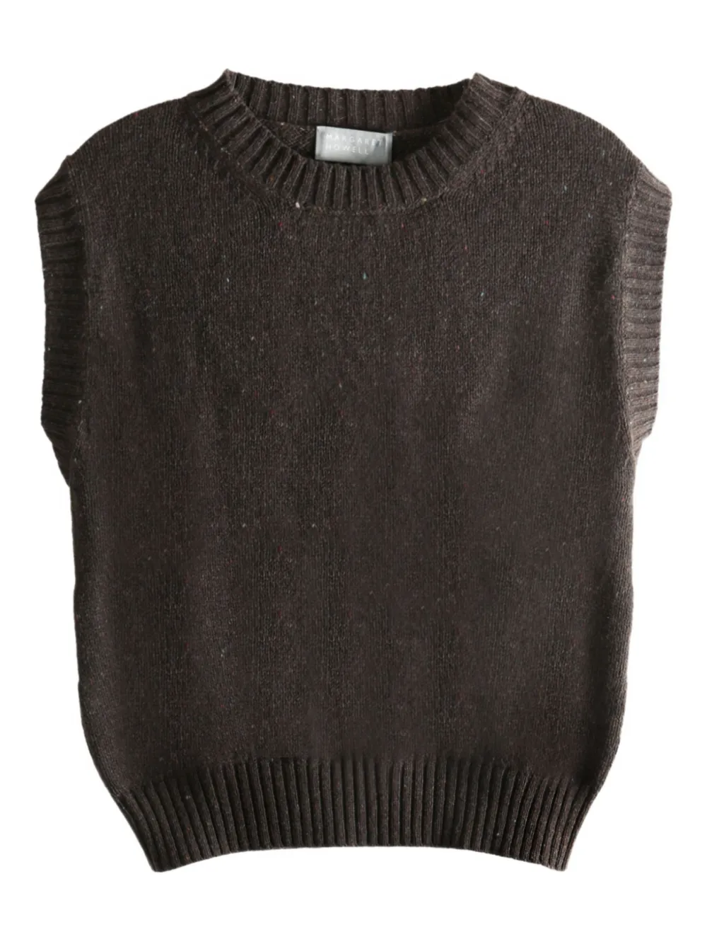 Margaret Howell speckled sleeveless sweater - ブラウン Margaret Howell speckled sleeveless sweater - ブラウン