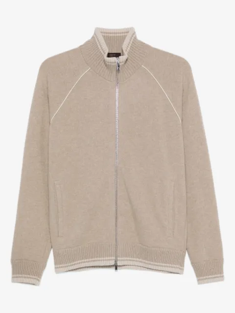 Zanone cardigan à fermeture zippée
