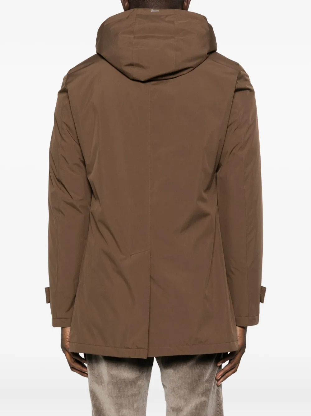 Herno Hooded Jacket In Brown