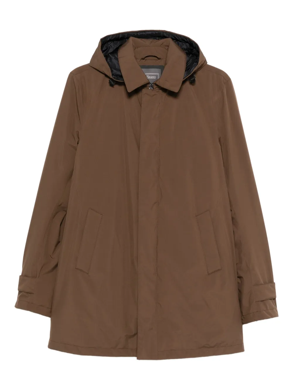 Herno Hooded Jacket In Brown