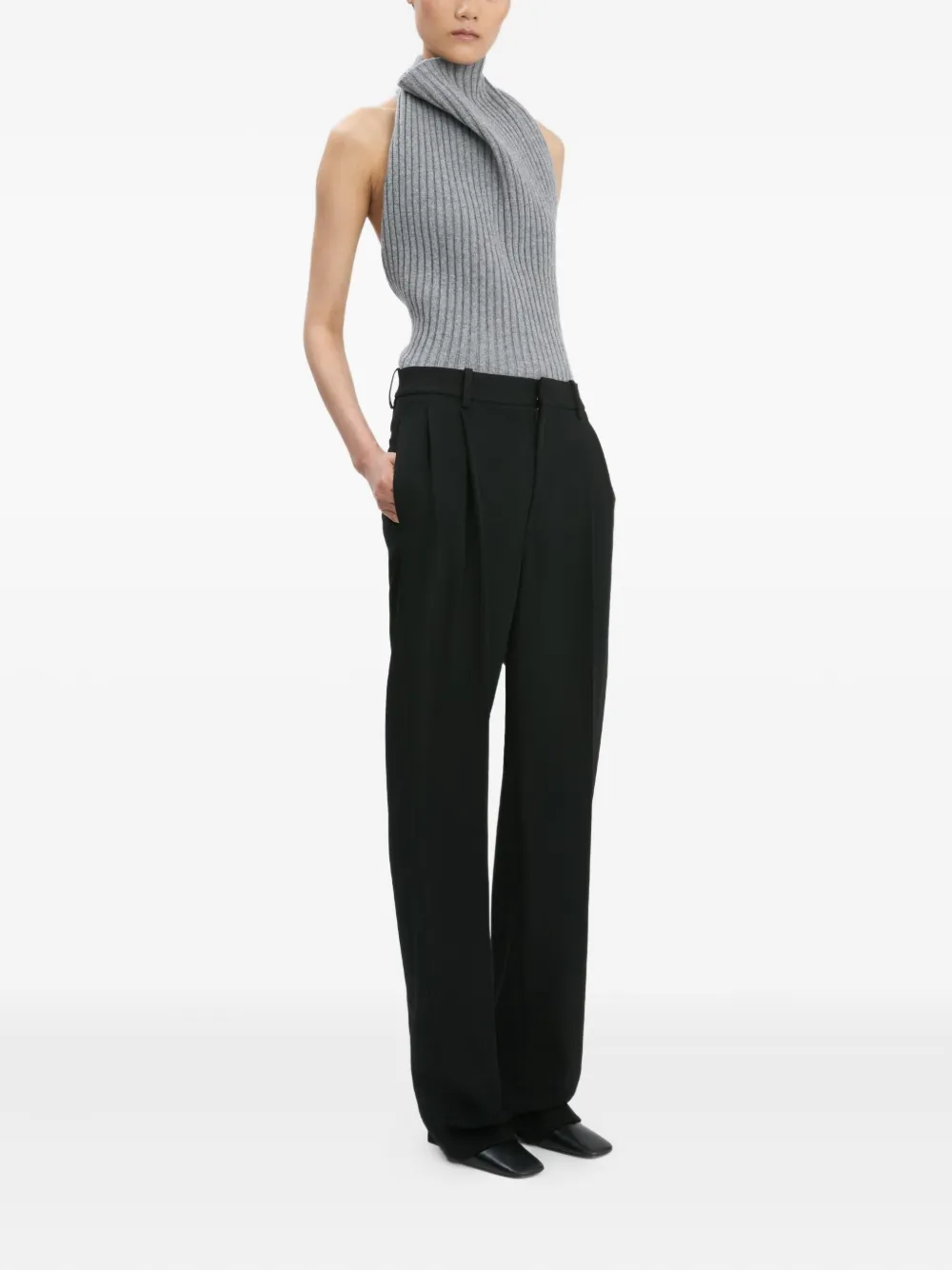 Victoria Beckham ribbed halter neck top | Vests & Tank Tops | Image 2