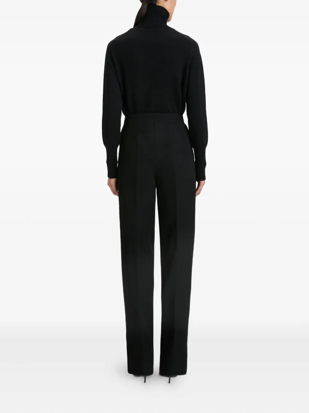 Victoria Beckham Wollen plooibroek Zwart