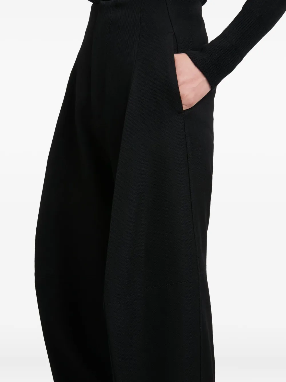 Victoria Beckham Wollen plooibroek Zwart
