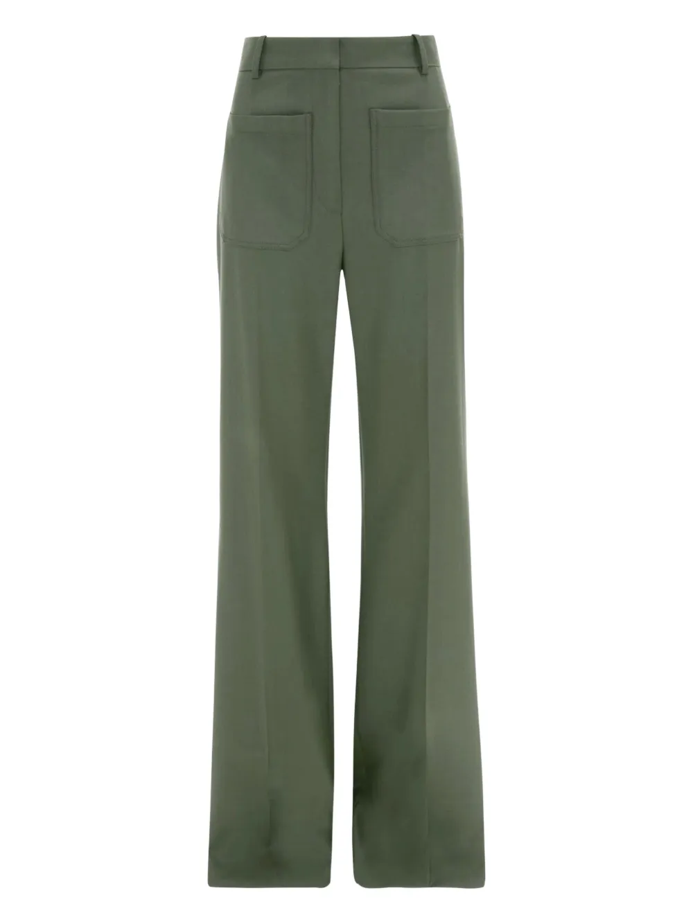 Victoria Beckham pocket-detail wide-leg trousers | Green | Image 1