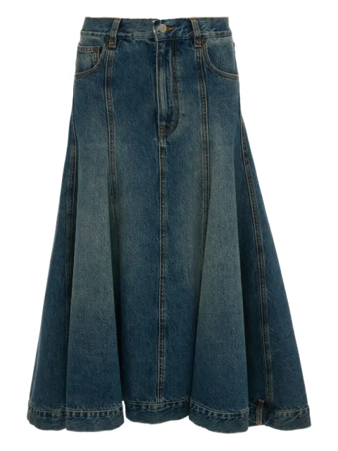 Victoria Beckham panelled kick flare skirt