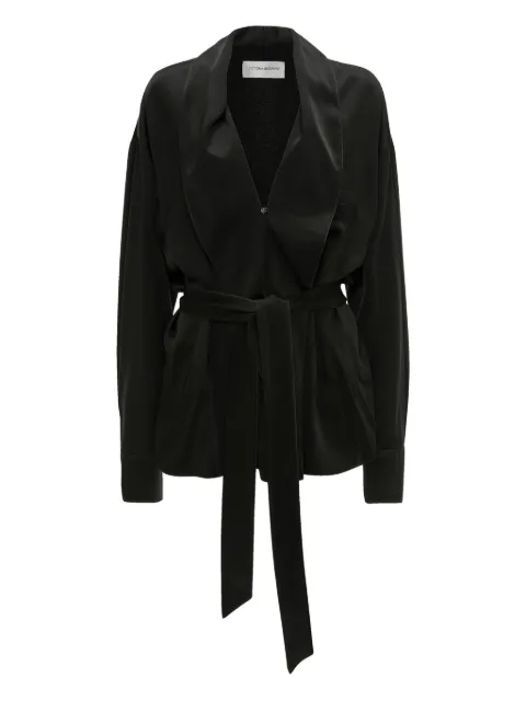 Victoria Beckham wrap-belt blouse