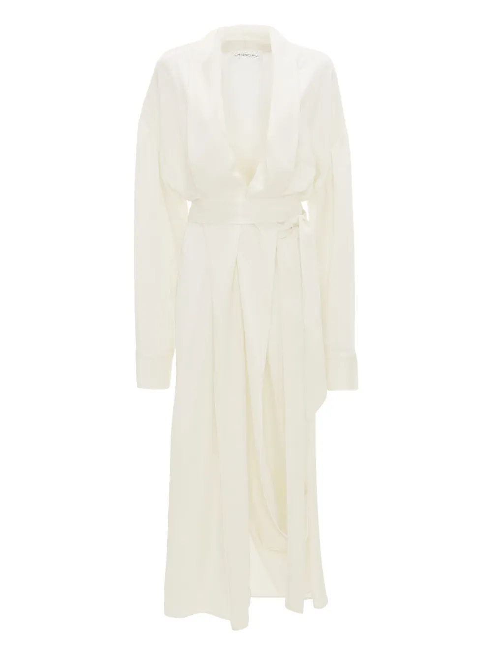Victoria Beckham wrap-detail midi dress | Neutrals | Image 1