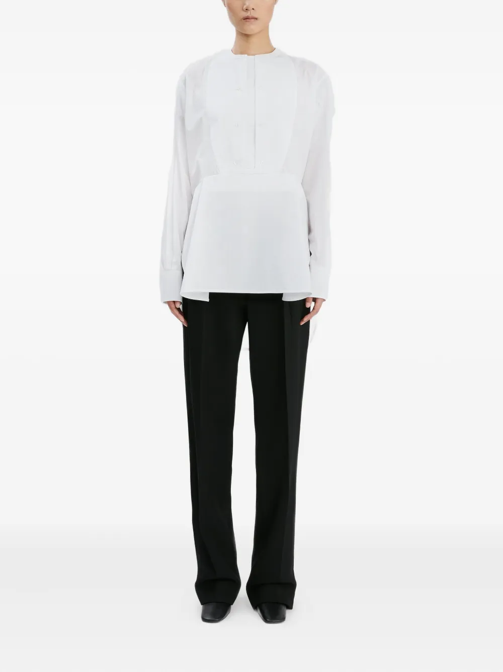 Victoria Beckham bib-detail shirt - Wit