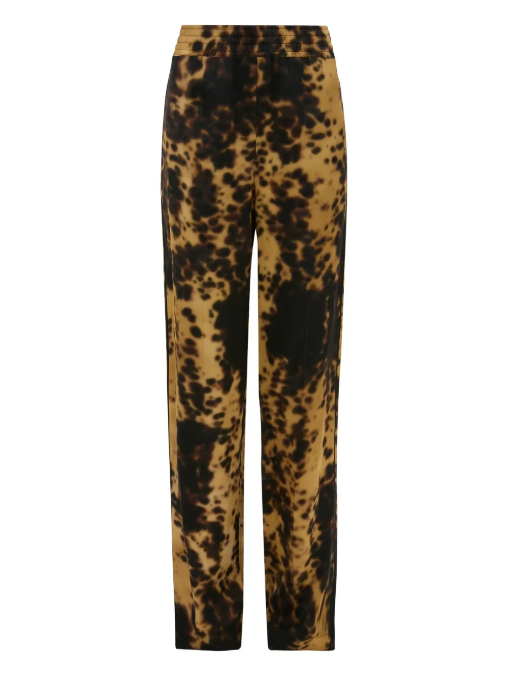 Victoria Beckham Printed Wide-leg Pyjamas In Brown