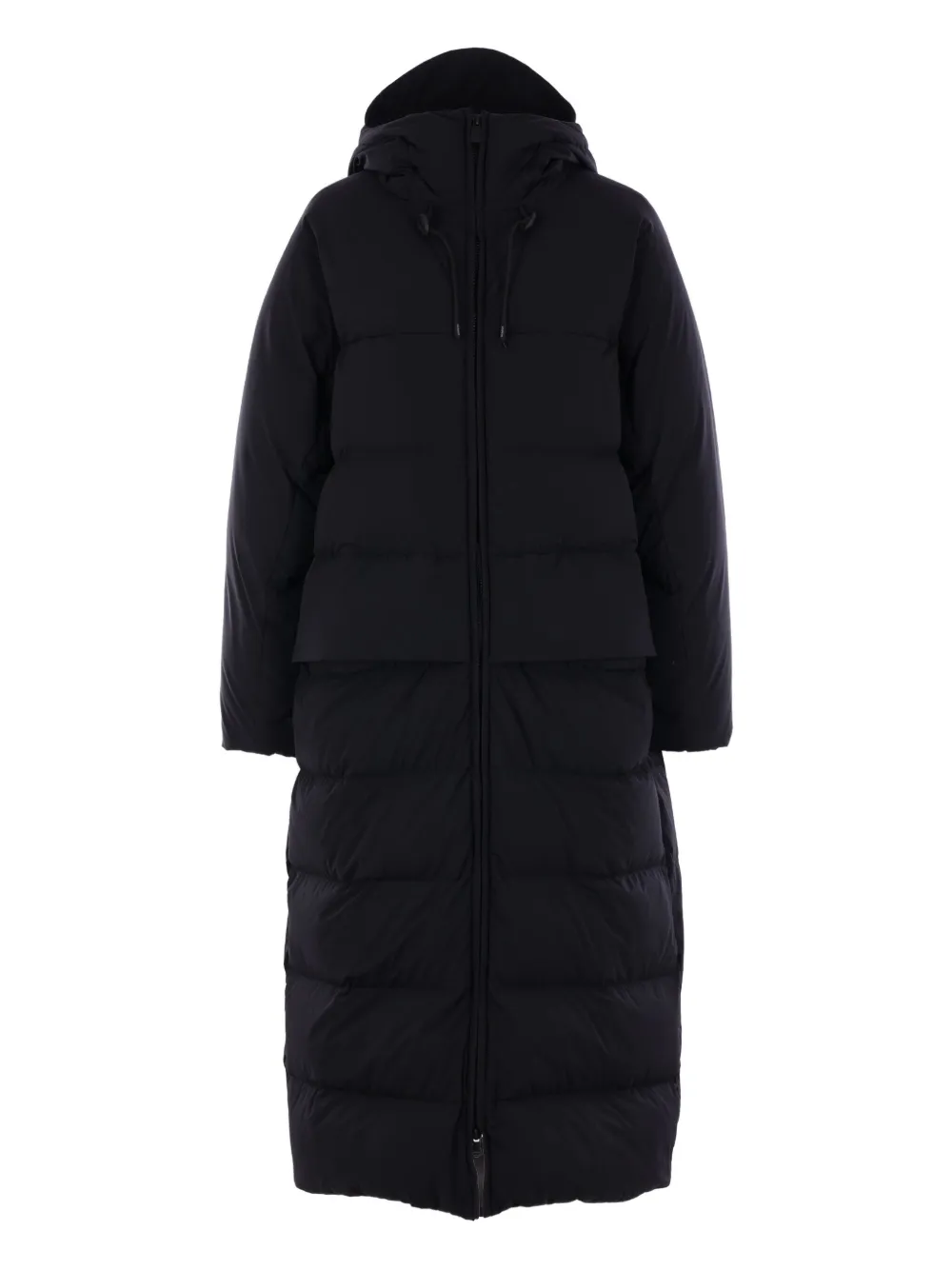ASPESI hooded zipped parka coat | Black | Image 1