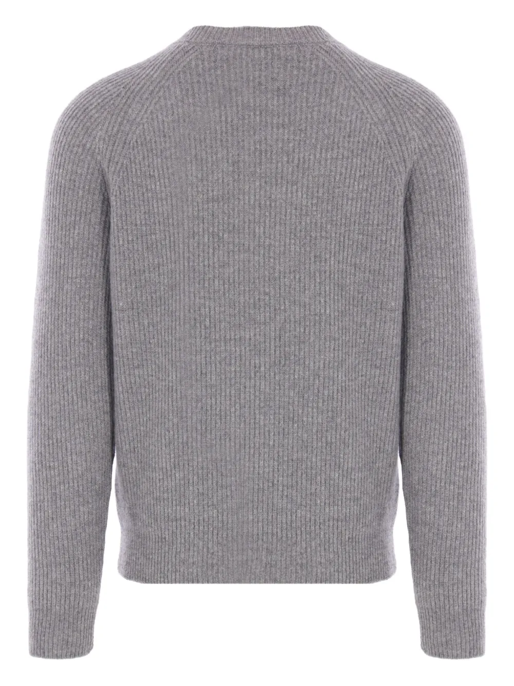 Zanone Geribbelde trui met raglan mouwen - Grijs