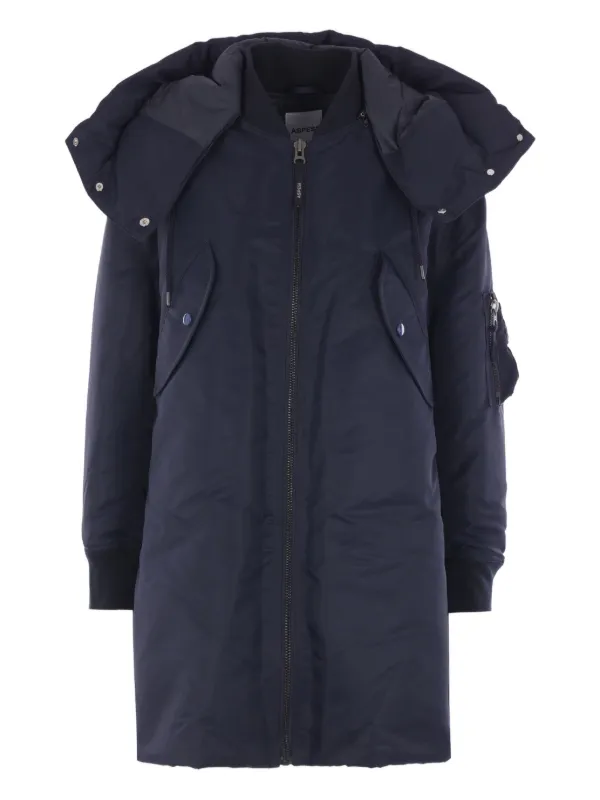 ASPESI Padded Coat in Blue