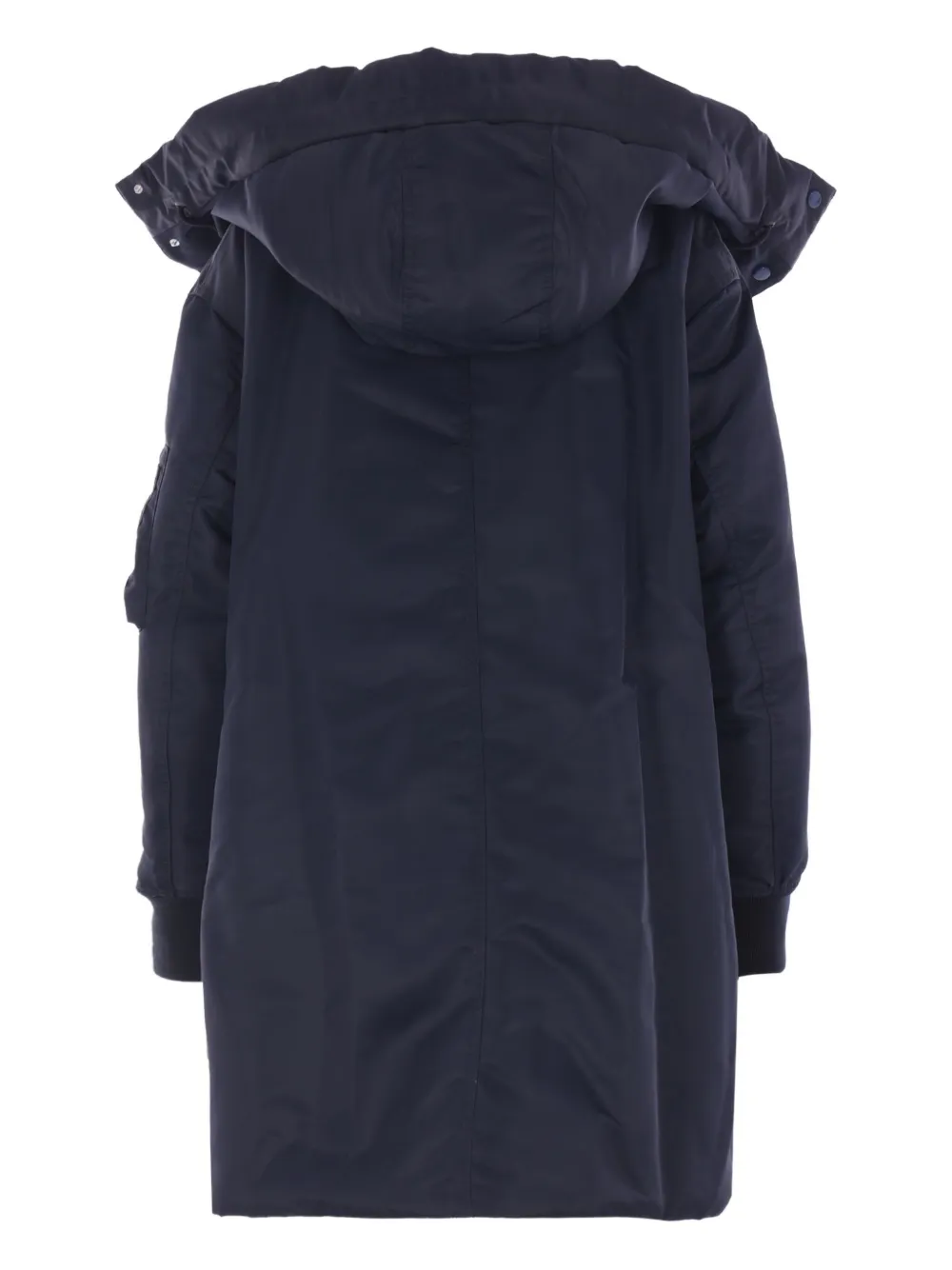 Aspesi Drawstring Hooded Padded Coat In Blue